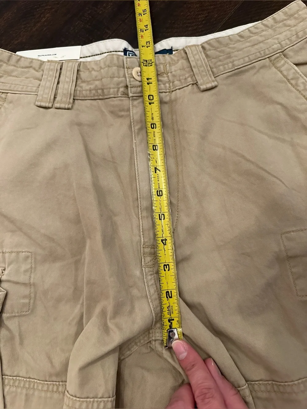 NWT Vintage Polo Ralph Lauren Classic Fit Gellar Cargo Shorts Khaki-Size 32